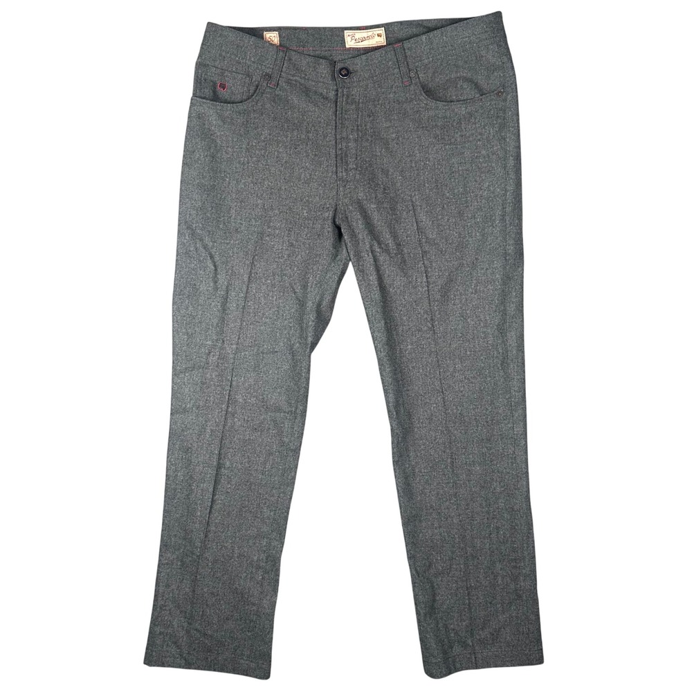 Marco Pescarolo Nerano M18 Wool Silk Pants Men 36x28 Grey Stretch Quiet Luxury
